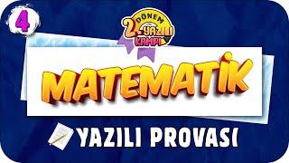 4.Sınıf Matematik 2.Dönem 2.Yazılıya Hazırlık  2022 