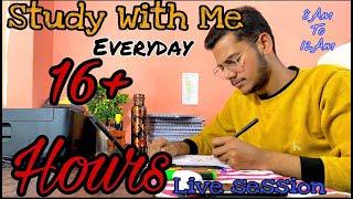 LIVE  Study With me16Hours Day- 50 FMGE   NEET UPSE  NDA  IIT #Studywithme #Dailylive