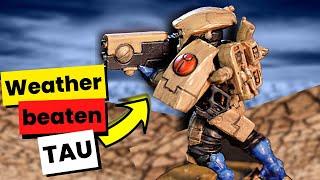 How to paint weathered Tau without oil paints or airbrush