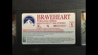 Braveheart 1995 1997 Widescreen VHS opening