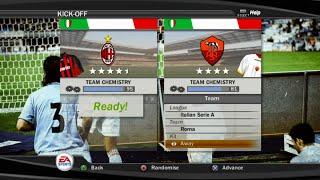 FIFA 07 PS2 Gameplay - AC Milan vs Roma