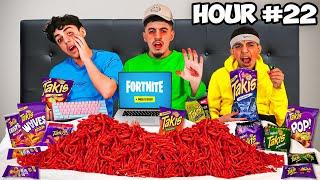 Brothers Eat TAKIS ONLY For 24 Hours While Playing Fortnite