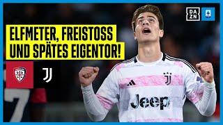 Vlahovic mit Traum-Freistoß und Elfmeter-Festspiele Cagliari - Juventus  Serie A  DAZN Highlights