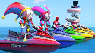 THE AMAZING DIGITAL CIRCUS & SPIDER-MAN Join in the Jet Ski Water Racing Challenge