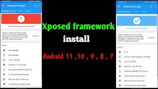 How to install Xposed Framework Android 11  10 9 8 samsungrealmeredmioppoone plusvivo