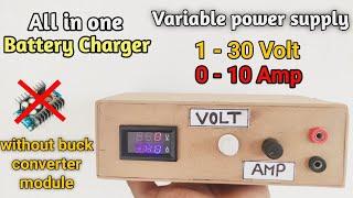 1.5v to 30v 10 Amp variable power supply  variable power supply  digital volt and ampere metre 