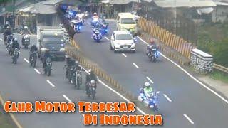 konvoi grup motor gede club HDCI pulang dari Pangandaran