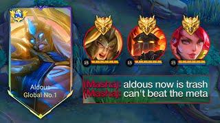 ALDOUS SECRET TRICK TO DESTROY THIS META SUSTAIN FIGHTERS IN SOLO RANK GAME ALDOUS BACK TO META