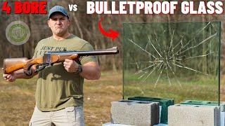 4 BORE Rifle vs Bulletproof Glass The Biggest Rifle Ever 