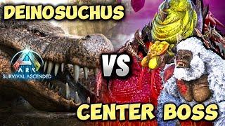 Deinosuchus Vs The Center Boss Fight Solo Ark Survival Ascended