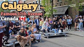 Calgary Canada  Famous 17th Avenue on Sunday afternoon 2024 #Calgary #canada #alberta