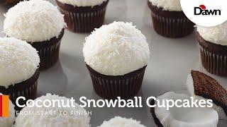 Coconut Snowball Cupcakes