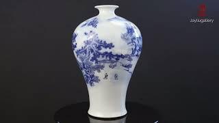 Chinese Works of Art， rare and precious item blue and white cel