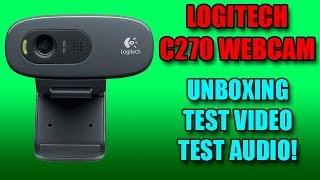 Logitech C270 Webcam Unboxing and test video