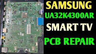 SAMSUNG UA32K4300AR SMART TV PCB REPAIR  HOW TO FIX SAMSUNG 32 SMART TV AND VOLTAGE CHART 