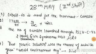 rrb je 28 may 2nd shift questions answers