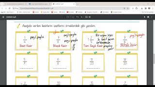 4. Sınıf Kesirler OkunuşuYazılışıKesir Çeşitleri