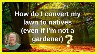 How do I convert my lawn to natives even if Im not a gardener?