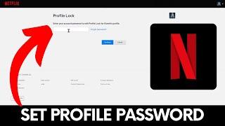 How to Lock Profile on Netflix - Set Password #netflix