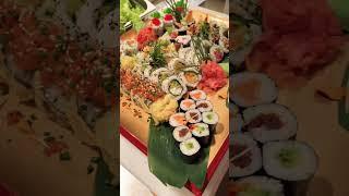 Big sushi platter Sushi chef daily job