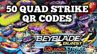 All 50 BEYBLADE BURST QUAD STRIKE QR CODES IN 4K