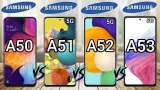 Samsung Galaxy A50 Vs A51 5G Vs A52 5G Vs A53 5G Comparison 2022