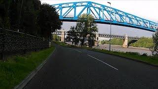 Newcastle Upon Tyne Cycle Route - Swing Bridge to Derwent Walk using Keelmans Way HD POV