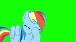 Rainbow Dash Facehoof Eyeroll - Green Screen Ponies