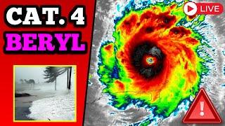  BREAKING Hurricane Beryl Makes Landfall - Category 5 Hurricane Possible - USA Landfall Possible