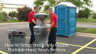 How to Set Up and Empty Double Portable Hand Wash Stations