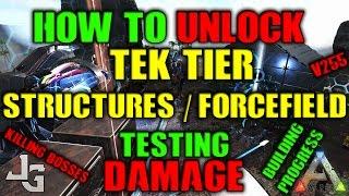 Which bosses UNLOCK Tek Tier Structures? Building a base - Testing damage