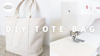 diy tote bag tutorial+easy to sew+sewing pattern free sewing for beginners