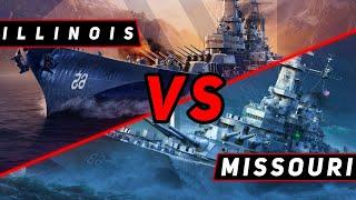 ЛИНКОР ILLINOIS VS MISSOURI ЧТО ОКАЖЕТСЯ СИЛЬНЕЕ? МИР КОРАБЛЕЙWORLD OF WARSHIPS