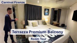 Carnival Firenze Terrazza Room Tour  Premium Vista Balcony  Stateroom 8484