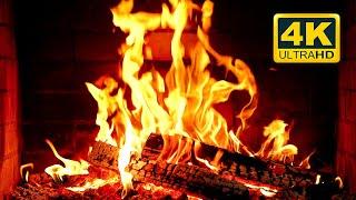 Cozy Fireplace 4K 12 HOURS. Fireplace with Crackling Fire Sounds. Crackling Fireplace 4K