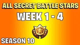 All secret battle stars week 1 to 4 - Fortnite Season 10