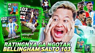 ALL IN GACHA POTW DEMI BELLINGHAM 103 BOOSTER SALTO RATINGNYA GAK NGOTAK EFOOTBALL 2024 MOBILE