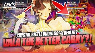 Vala the BETTER Crystal Beetle Carry Post 50% HP??【AFK Journey】
