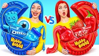 Red Food vs Blue Food Challenge  Funny Situations by Multi DO Challenge
