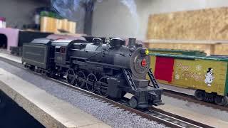 My New MTH RailKing 2-8-0 Steam Engine  O Scale Running Session With Protosound 3