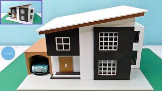 DIY a Modern Residential House Model  Cardboard House Model Easy #41