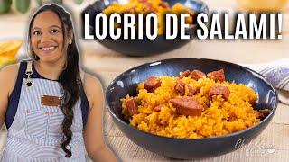Locrio de Salami Dominicano  Dominican Recipes  Chef Zee Cooks