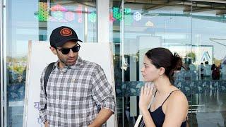 Lovebirds Aditya Kapoor With Ananya Panday At Goa Airport Returns Mumbai 