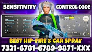 BGMI BEST  SENSITIVITY SETTINGS   BGMI SENSITIVITY CODE TODAY  BGMI ZERO RECOIL SENSITIVITY CODE