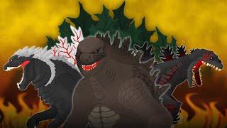 Legendary vs Ultima vs Shin Godzilla    EPIC BATTLE OF GODZILLAS    Pivot Animation