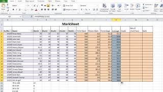 How to create Mark sheet in MS Excel Step by Step  Report Card in MS Excel