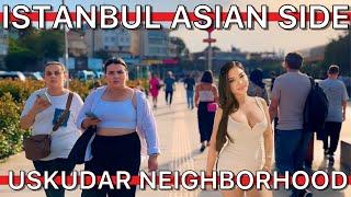 TurkiyeIstanbul Asian Side Uskudar Neighborhood marketKiz Kulesi Walking Tour Travel Guide 4K