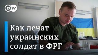 Раненый украинский солдат в немецкой клинике Я продолжу воевать