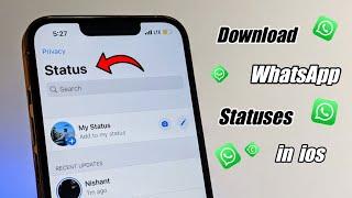 How to download WhatsApp Status in iPhone  Save WhatsApp status in ios