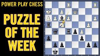 Chess puzzle of the week - Black to play  Jacobson vs Van Foreest  Menorca Open 2024